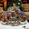 Moments in Time 14.8" Animated Tiered Village Town Centerpiece Décor